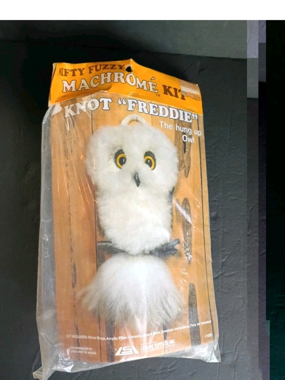Rare Vtg Machrome Kit Owl “Freddie” The Hung Up Owl Halloween New NOS